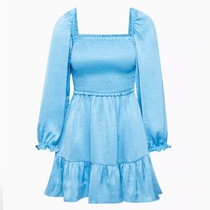 Tempest Satin Dress 2XS - Wave Blue